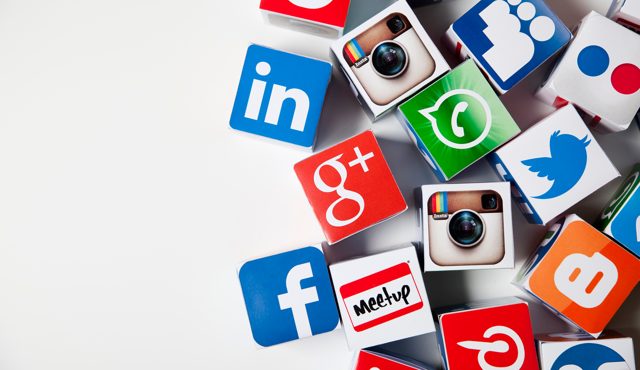 multiple social media logos