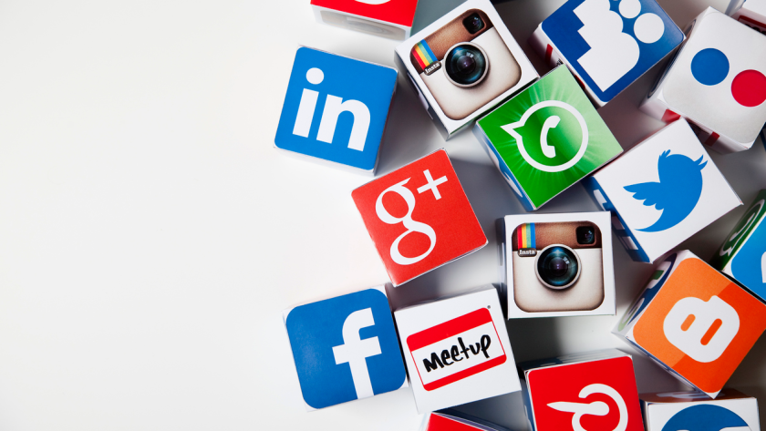 multiple social media logos