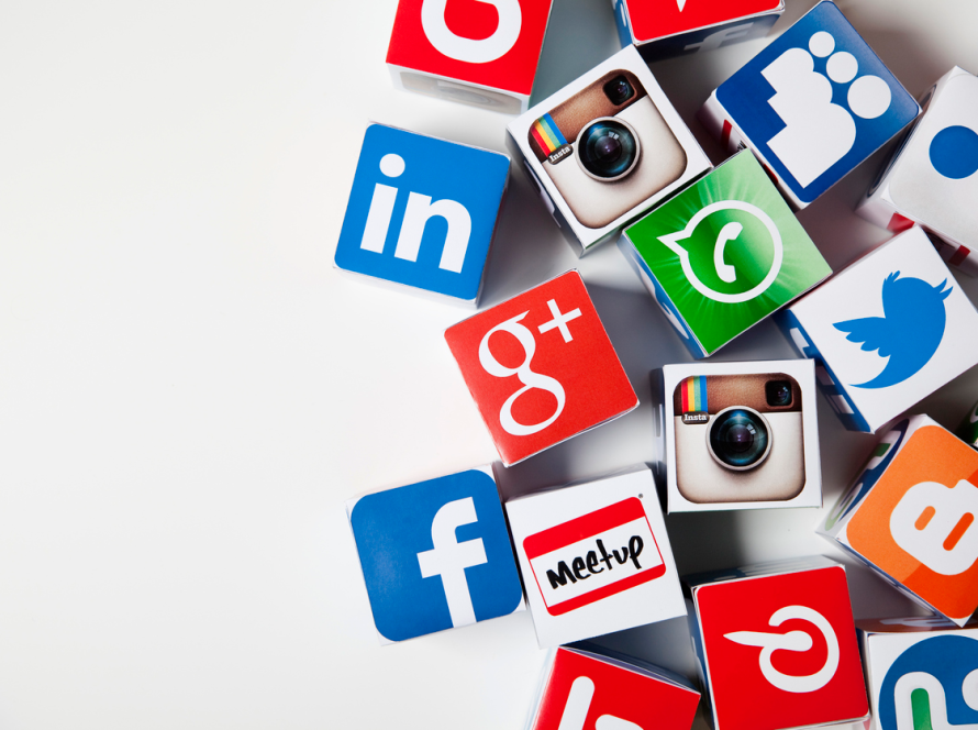 multiple social media logos